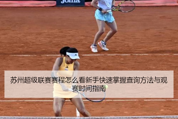 苏州超级联赛赛程怎么看新手快速掌握查询方法与观赛时间指南